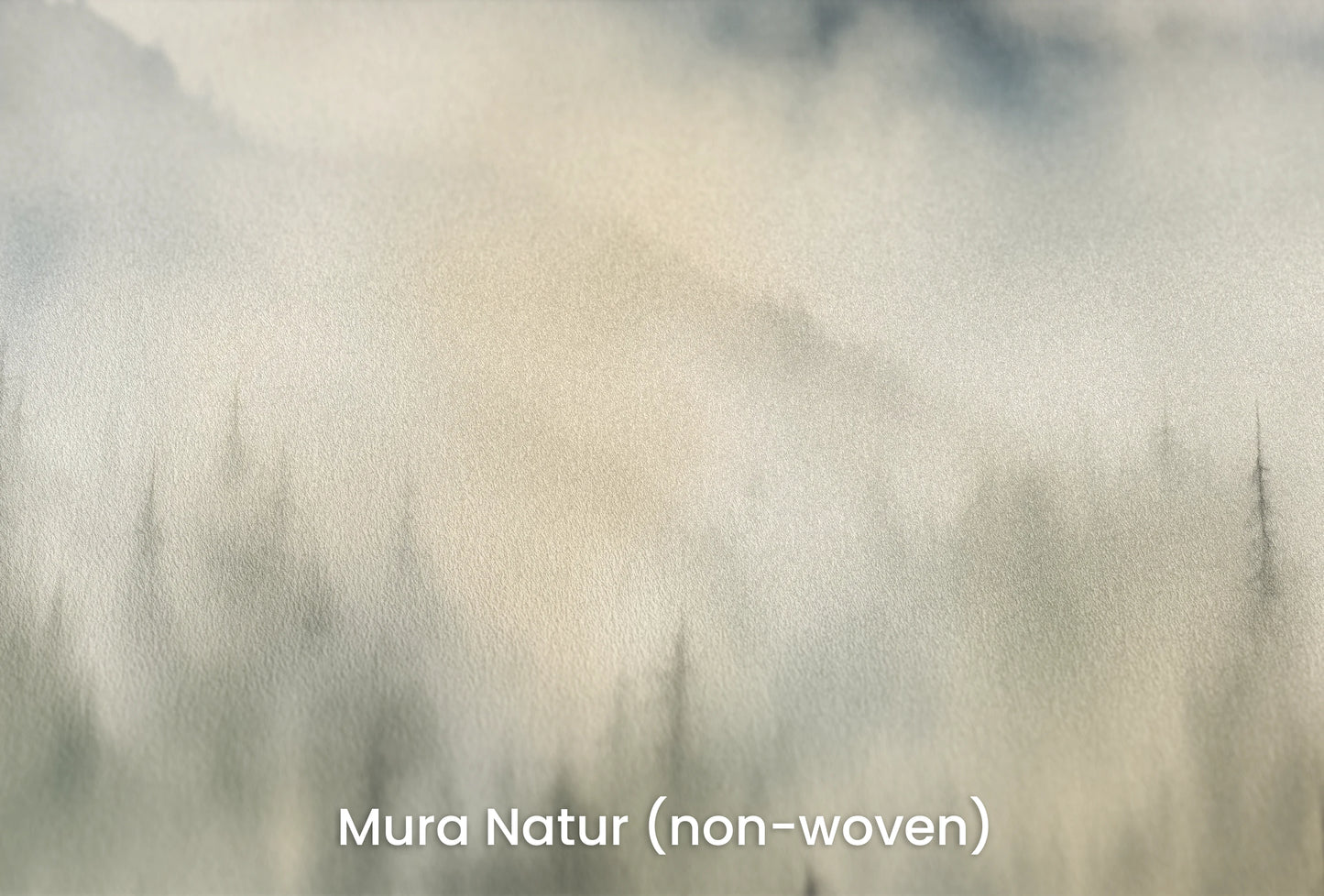 Zbliżenie na artystyczną fototapetę o nazwie Misty Dawn na podłożu Mura Natur (non-woven) - naturalne i ekologiczne podłoże.