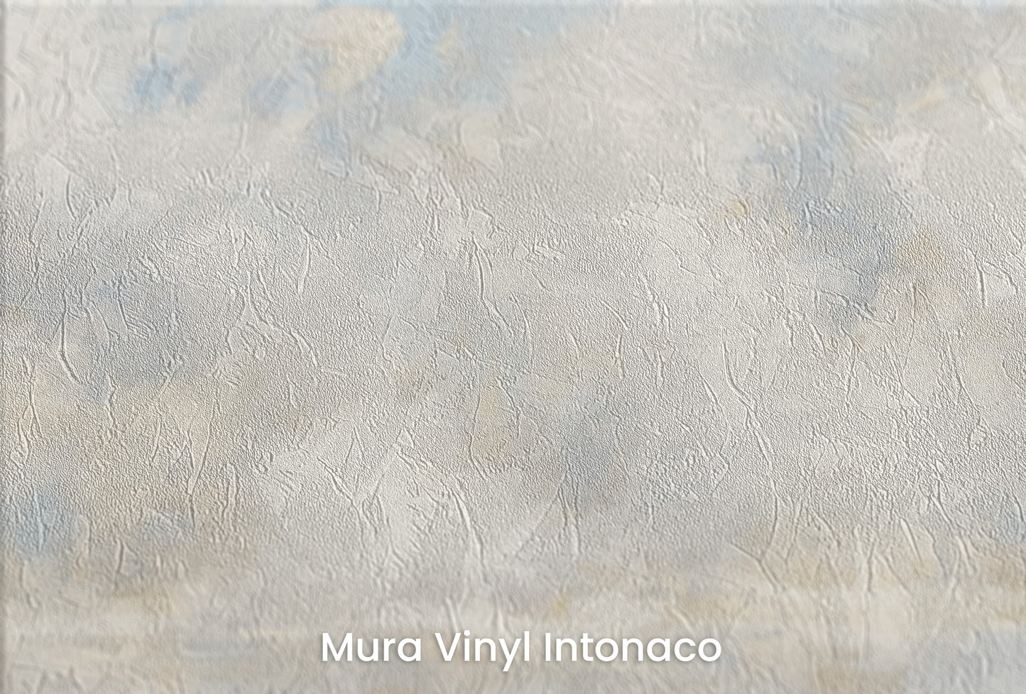 Zbliżenie na artystyczną fototapetę o nazwie AURORAL MIST HORIZON na podłożu Mura Vinyl Intonaco - struktura tartego tynku.