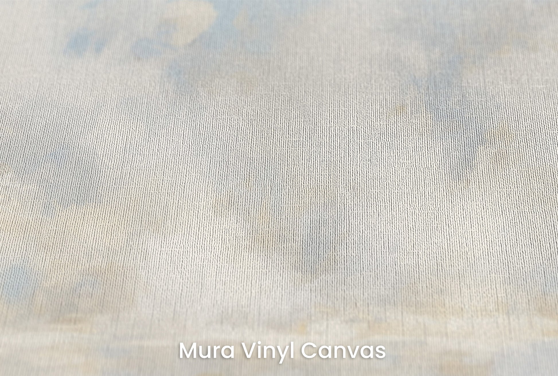 Zbliżenie na artystyczną fototapetę o nazwie AURORAL MIST HORIZON na podłożu Mura Vinyl Canvas - faktura naturalnego płótna.