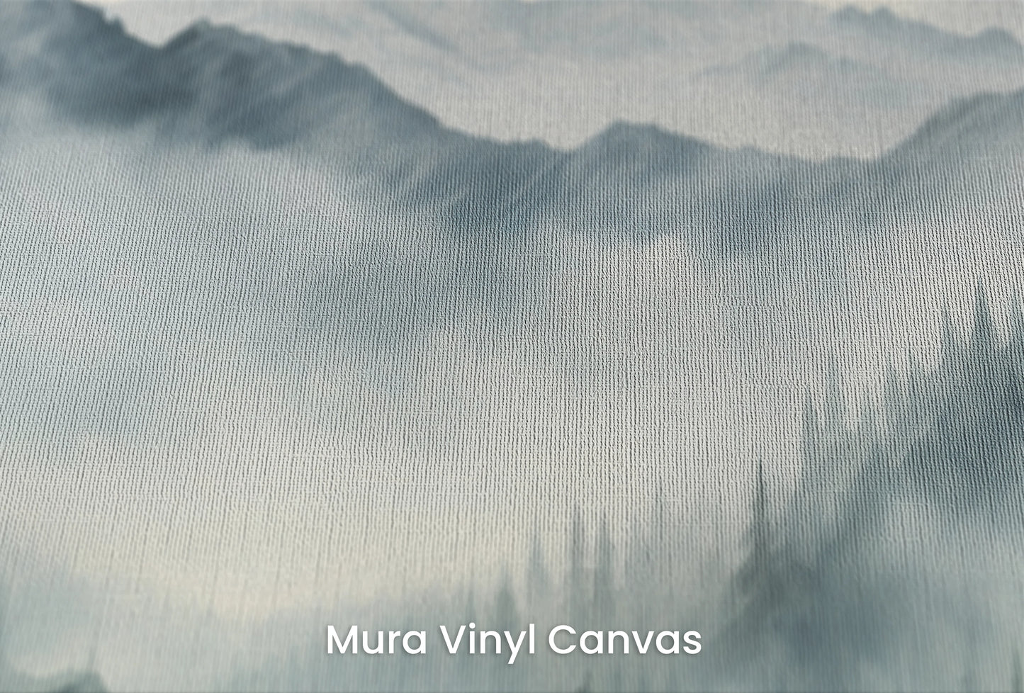Zbliżenie na artystyczną fototapetę o nazwie Blue Haze na podłożu Mura Vinyl Canvas - faktura naturalnego płótna.