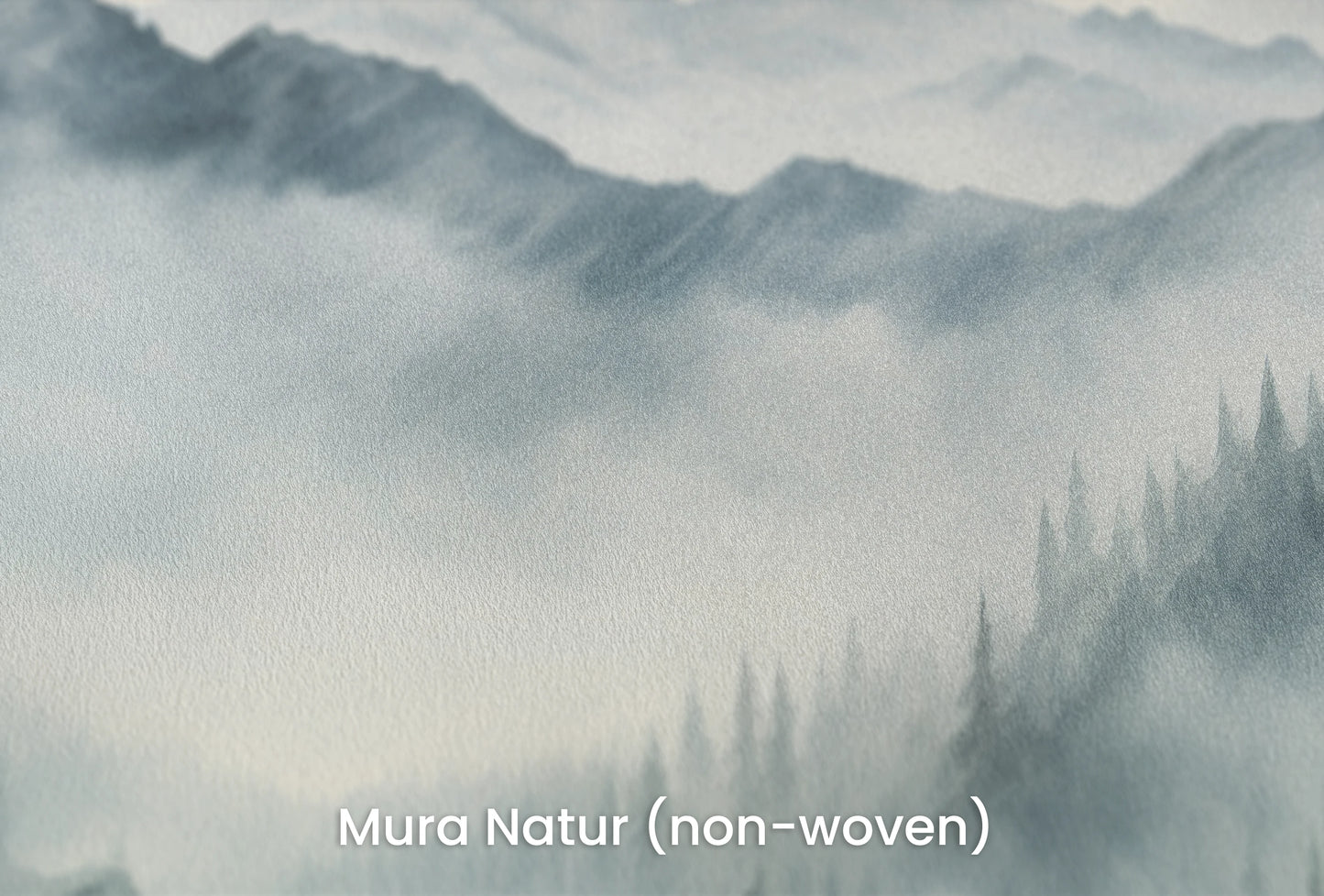 Zbliżenie na artystyczną fototapetę o nazwie Blue Haze na podłożu Mura Natur (non-woven) - naturalne i ekologiczne podłoże.
