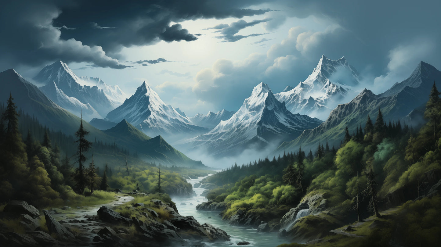 Prezentacja całego wzoru fototapety o nazwie Enchanted Valley #2