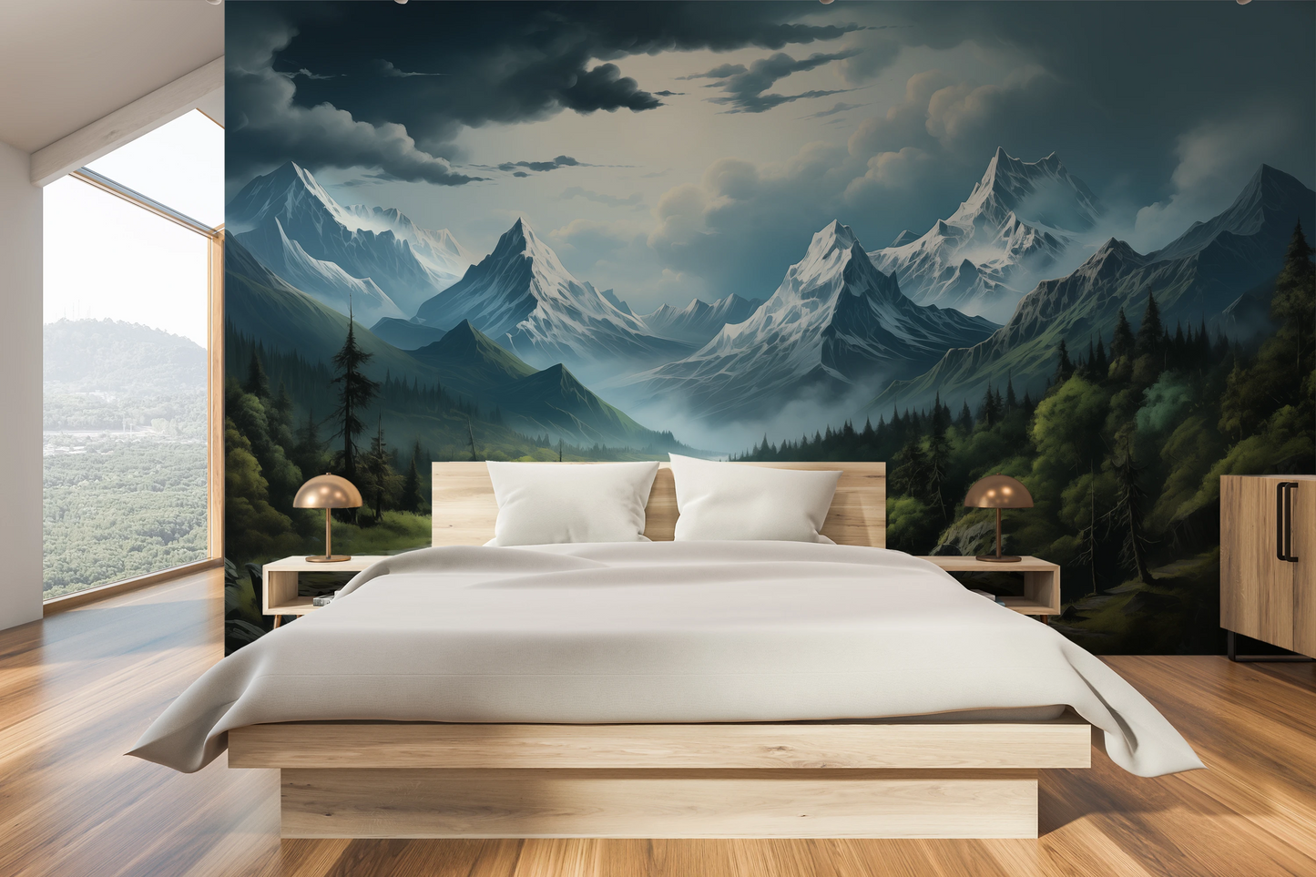 Fototapeta artystyczna o nazwie Enchanted Valley #2 pokazana w aranżacji wnętrza.