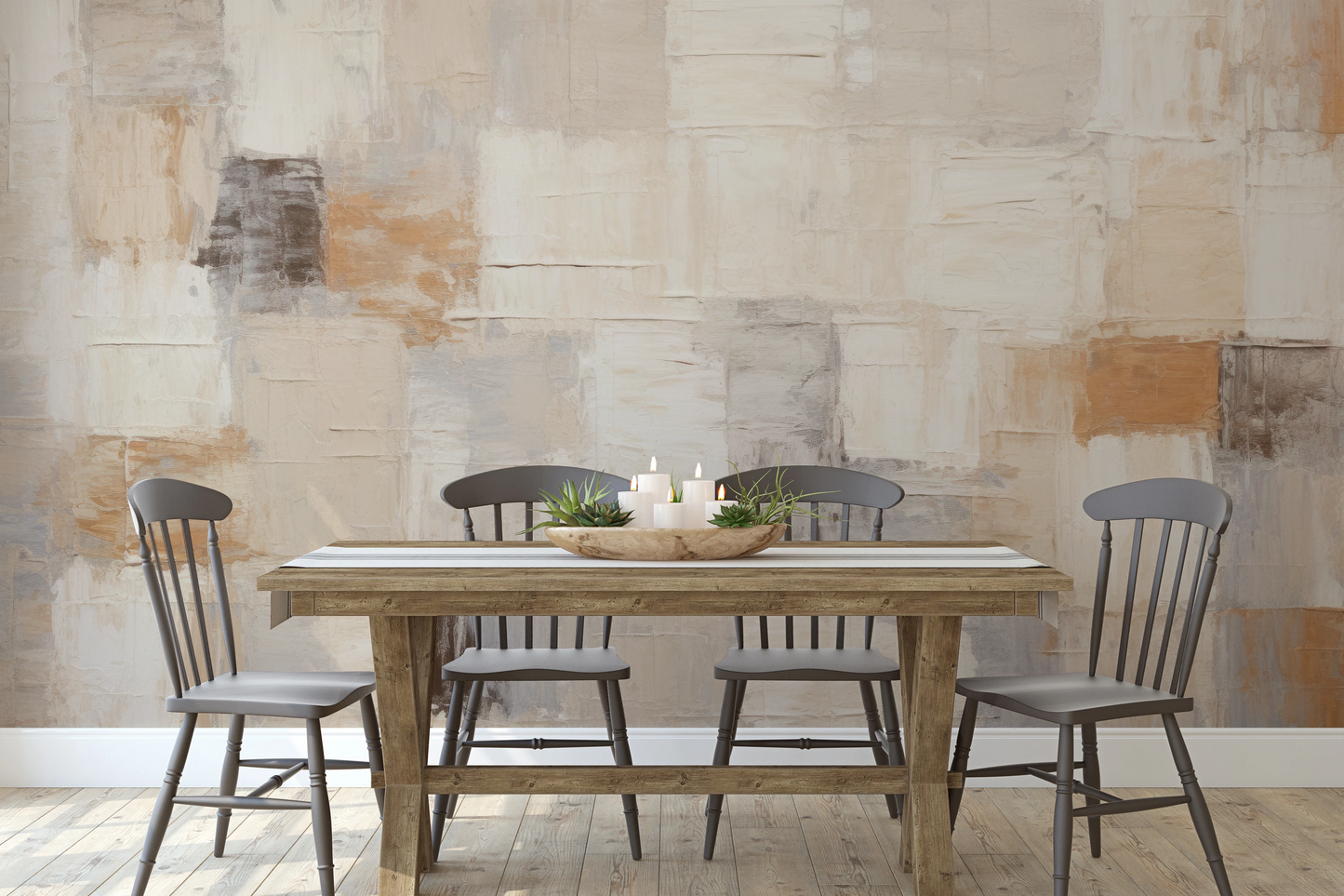 Wzór fototapety o nazwie Tonal Elegance #2 pokazanej w kontekście pomieszczenia.