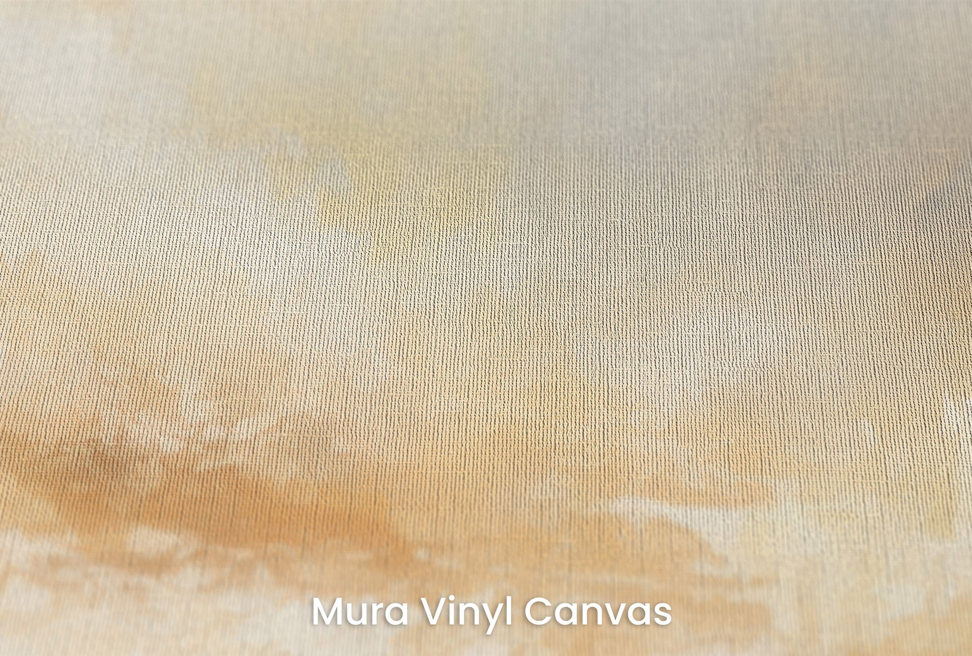 Zbliżenie na artystyczną fototapetę o nazwie SUNLIT HAZE REFLECTION na podłożu Mura Vinyl Canvas - faktura naturalnego płótna.