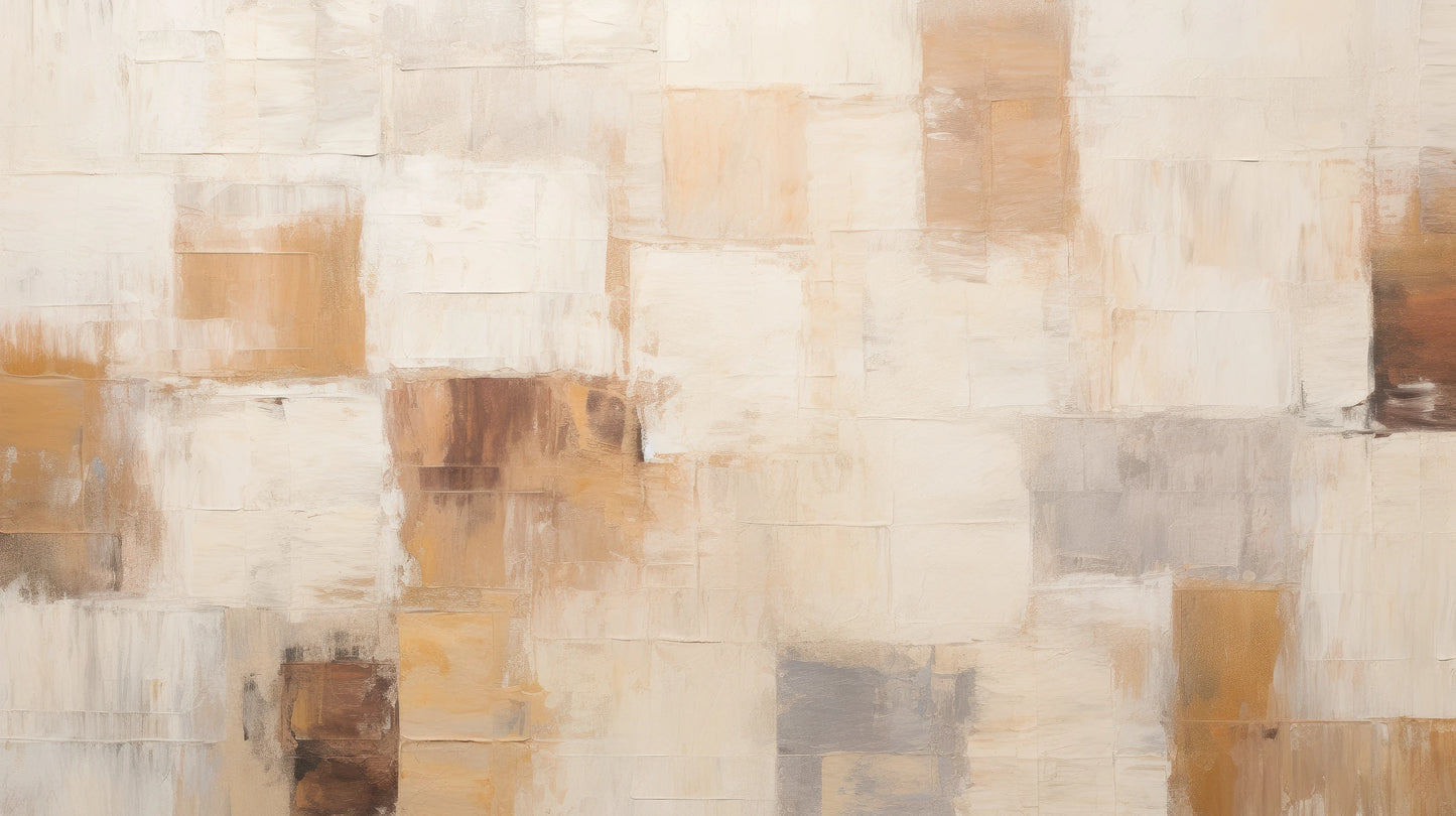 Prezentacja całego wzoru fototapety o nazwie Beige Mosaic