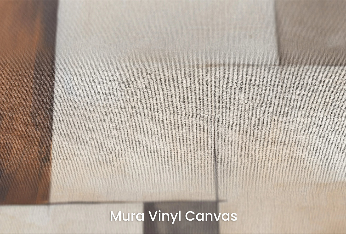 Zbliżenie na artystyczną fototapetę o nazwie Abstract Earth Tones na podłożu Mura Vinyl Canvas - faktura naturalnego płótna.
