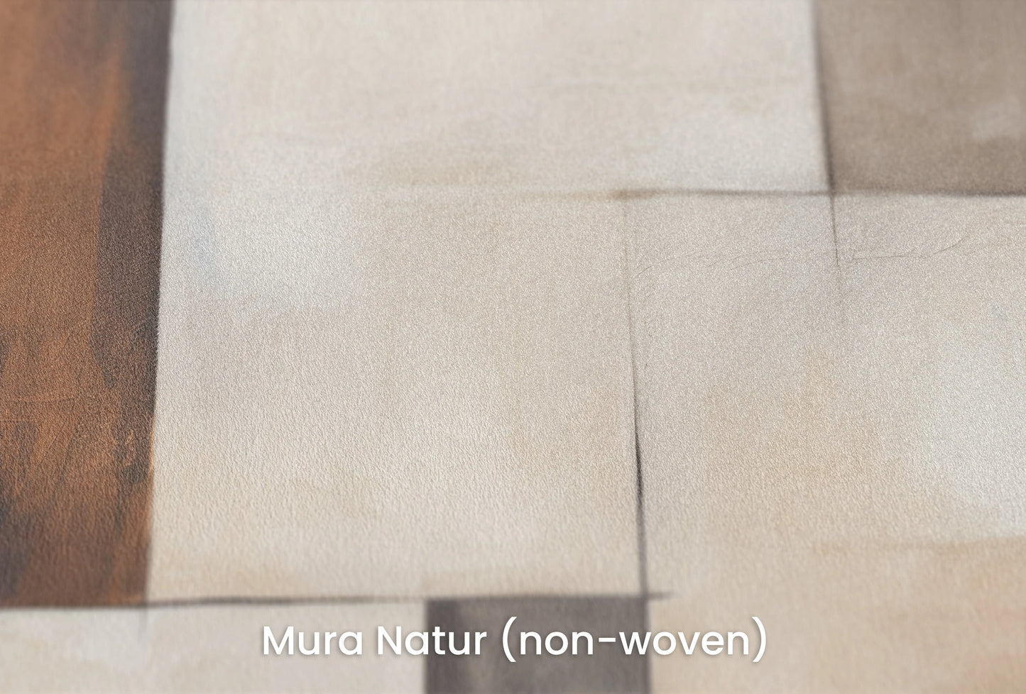 Zbliżenie na artystyczną fototapetę o nazwie Abstract Earth Tones na podłożu Mura Natur (non-woven) - naturalne i ekologiczne podłoże.