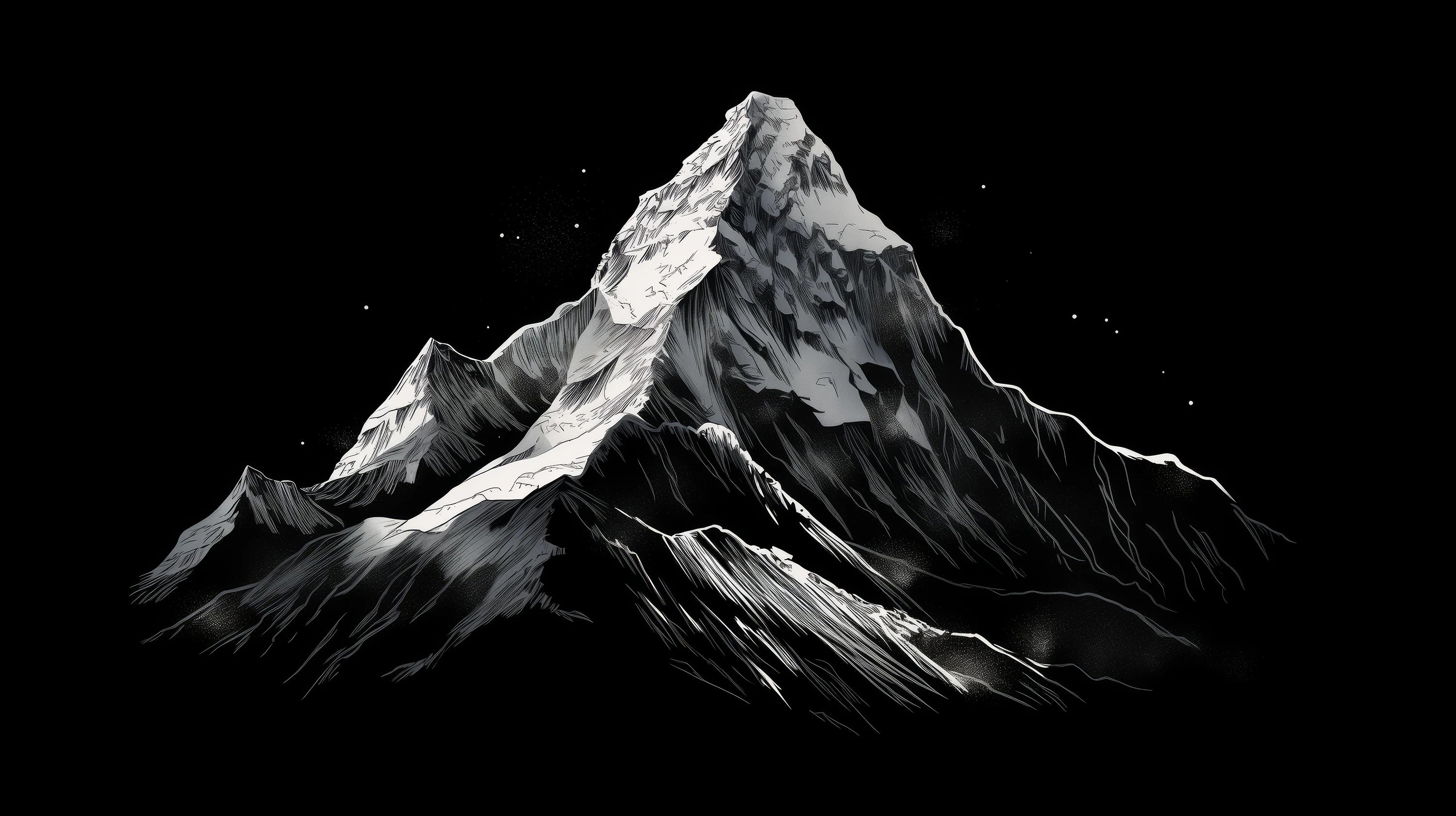 Mustervorschau: Prezentacja całego wzoru fototapety o nazwie Monochrome Mountain