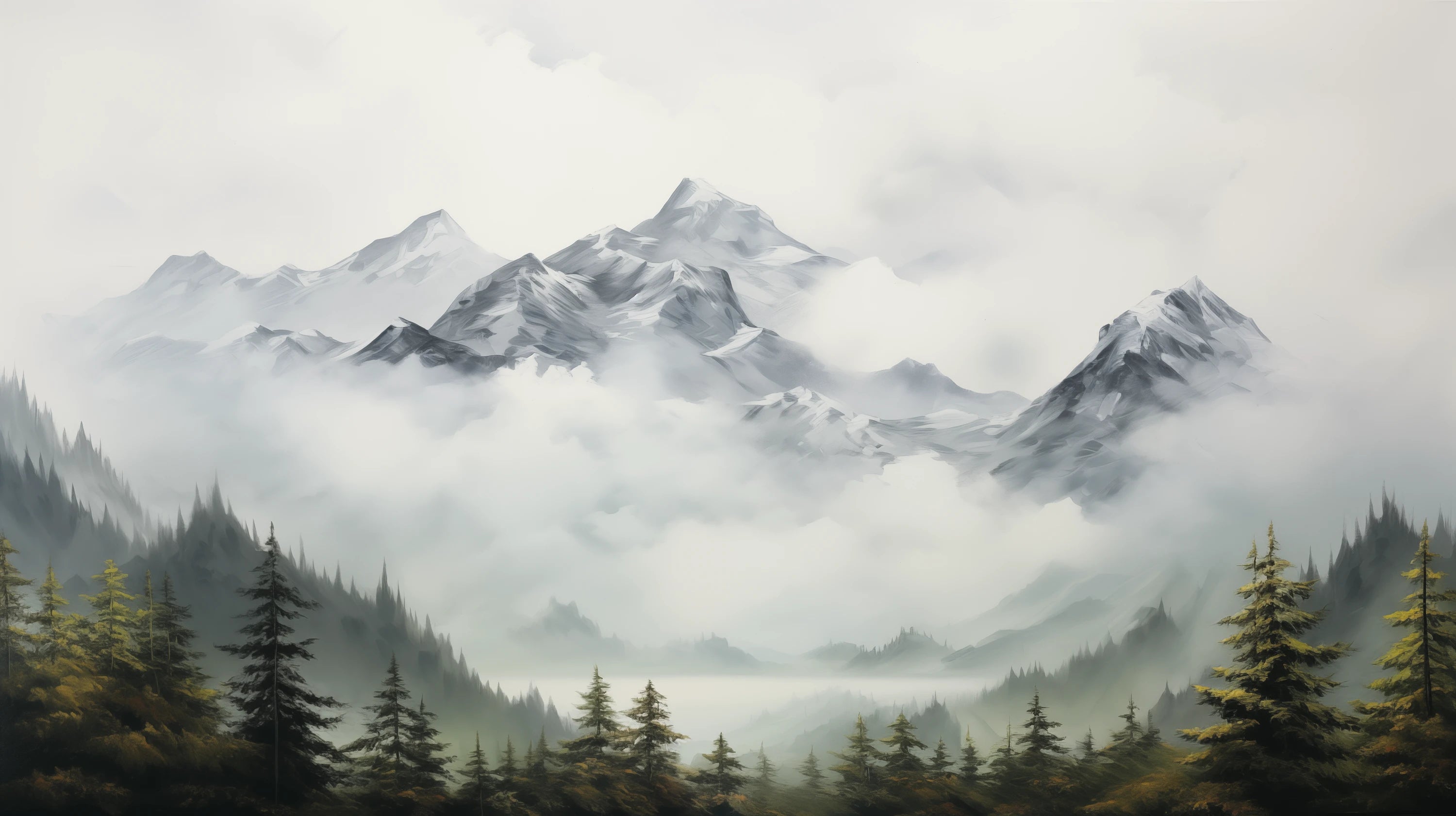 Mustervorschau: Prezentacja całego wzoru fototapety o nazwie Forested Summit