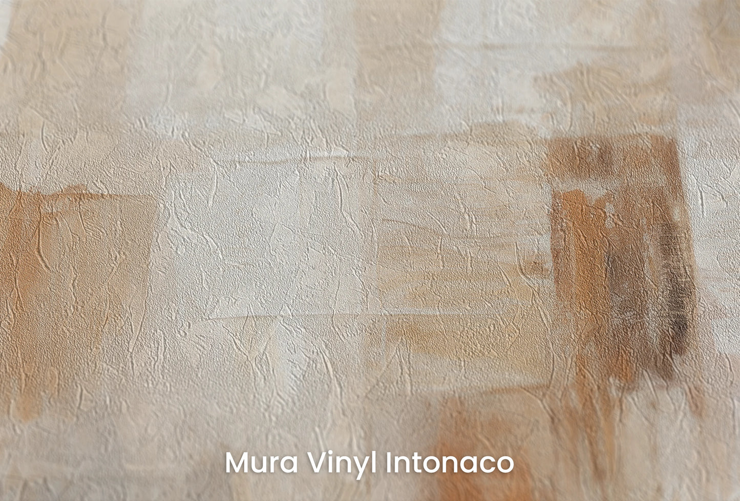 Zbliżenie na artystyczną fototapetę o nazwie Contemporary Beige na podłożu Mura Vinyl Intonaco - struktura tartego tynku.