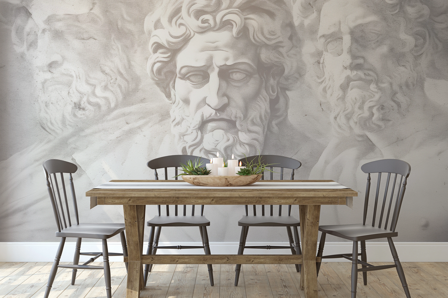 Fototapeta artystyczna o nazwie Marble Pantheon pokazana w aranżacji wnętrza.