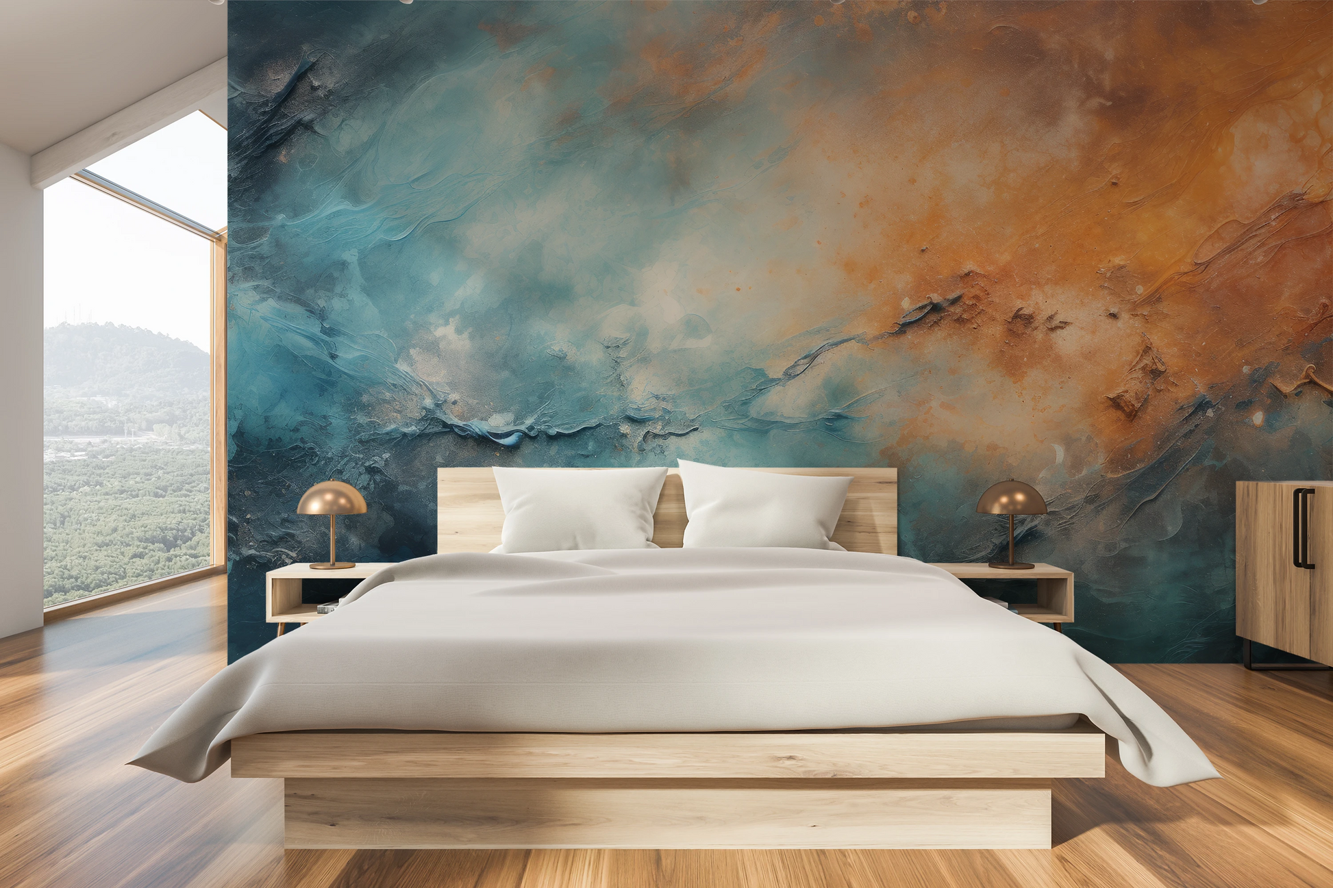 Fototapeta malowana o nazwie Neptune's Mystery pokazana w aranżacji wnętrza.