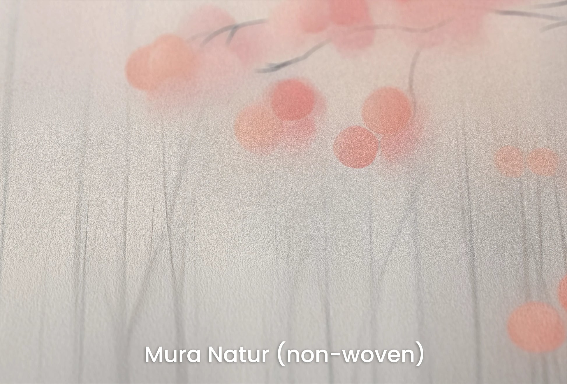 Zbliżenie na artystyczną fototapetę o nazwie Tranquil Blush na podłożu Mura Natur (non-woven) - naturalne i ekologiczne podłoże.