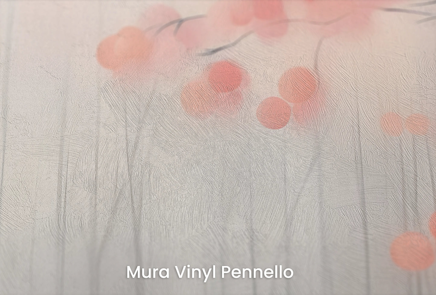 Zbliżenie na artystyczną fototapetę o nazwie Tranquil Blush na podłożu Mura Vinyl Pennello - faktura pociągnięć pędzla malarskiego.