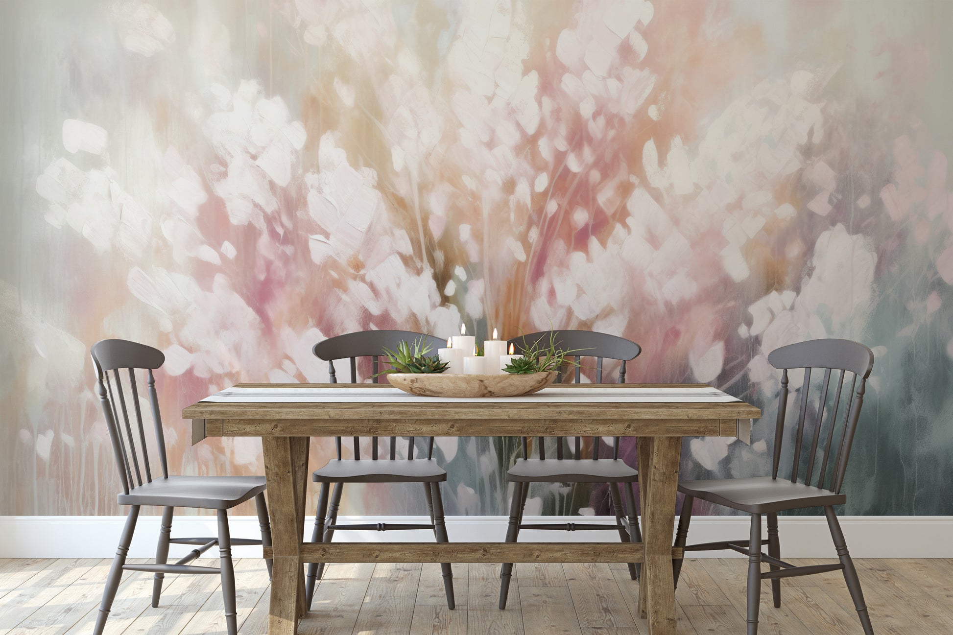 Fototapeta o nazwie Ethereal White Blossom użyta w aranzacji wnętrza.