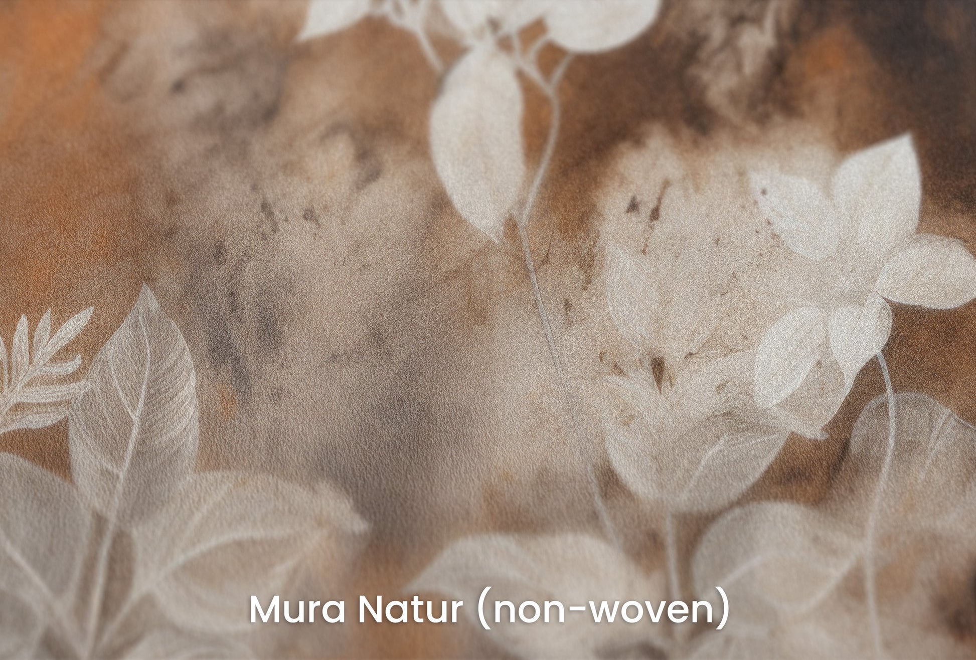 Zbliżenie na artystyczną fototapetę o nazwie Mystic Garden Silhouettes na podłożu Mura Natur (non-woven) - naturalne i ekologiczne podłoże.