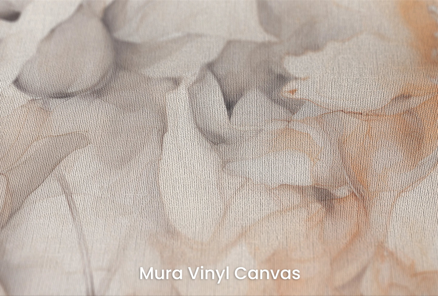 Zbliżenie na artystyczną fototapetę o nazwie Blush Harmony na podłożu Mura Vinyl Canvas - faktura naturalnego płótna.