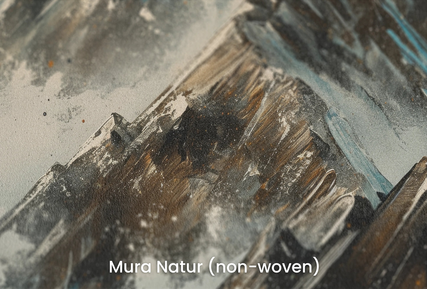 Zbliżenie na artystyczną fototapetę o nazwie Crystalline Heights #2 na podłożu Mura Natur (non-woven) - naturalne i ekologiczne podłoże.