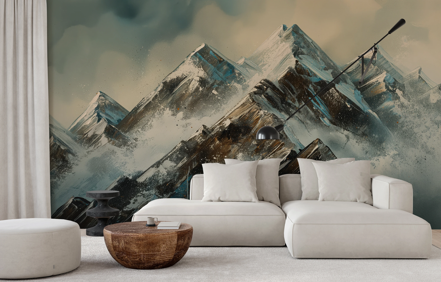 Fototapeta malowana o nazwie Crystalline Heights #2 pokazana w aranżacji wnętrza.