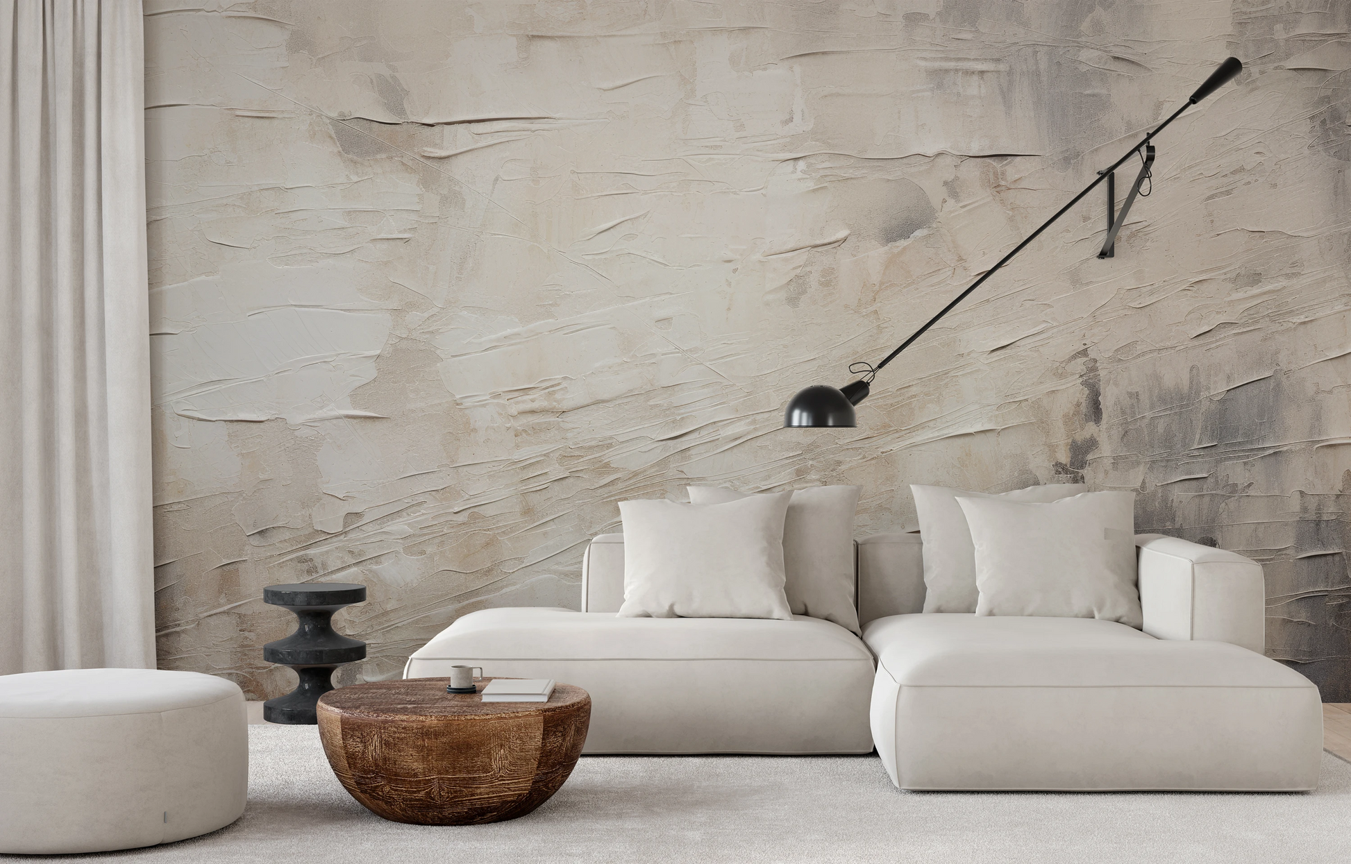 Fototapeta artystyczna o nazwie Elegant Simplicity pokazana w aranżacji wnętrza.