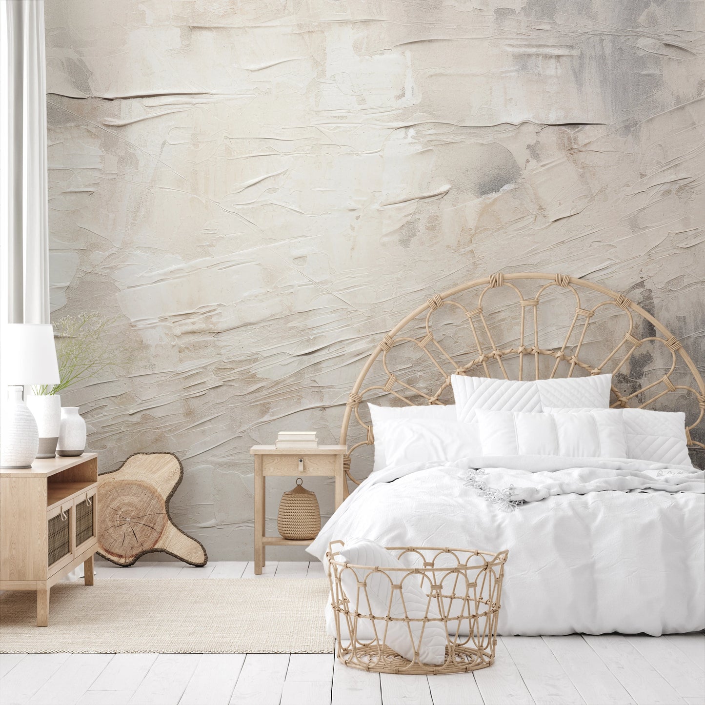 Wzór fototapety artystycznej o nazwie Elegant Simplicity pokazanej w aranżacji wnętrza.