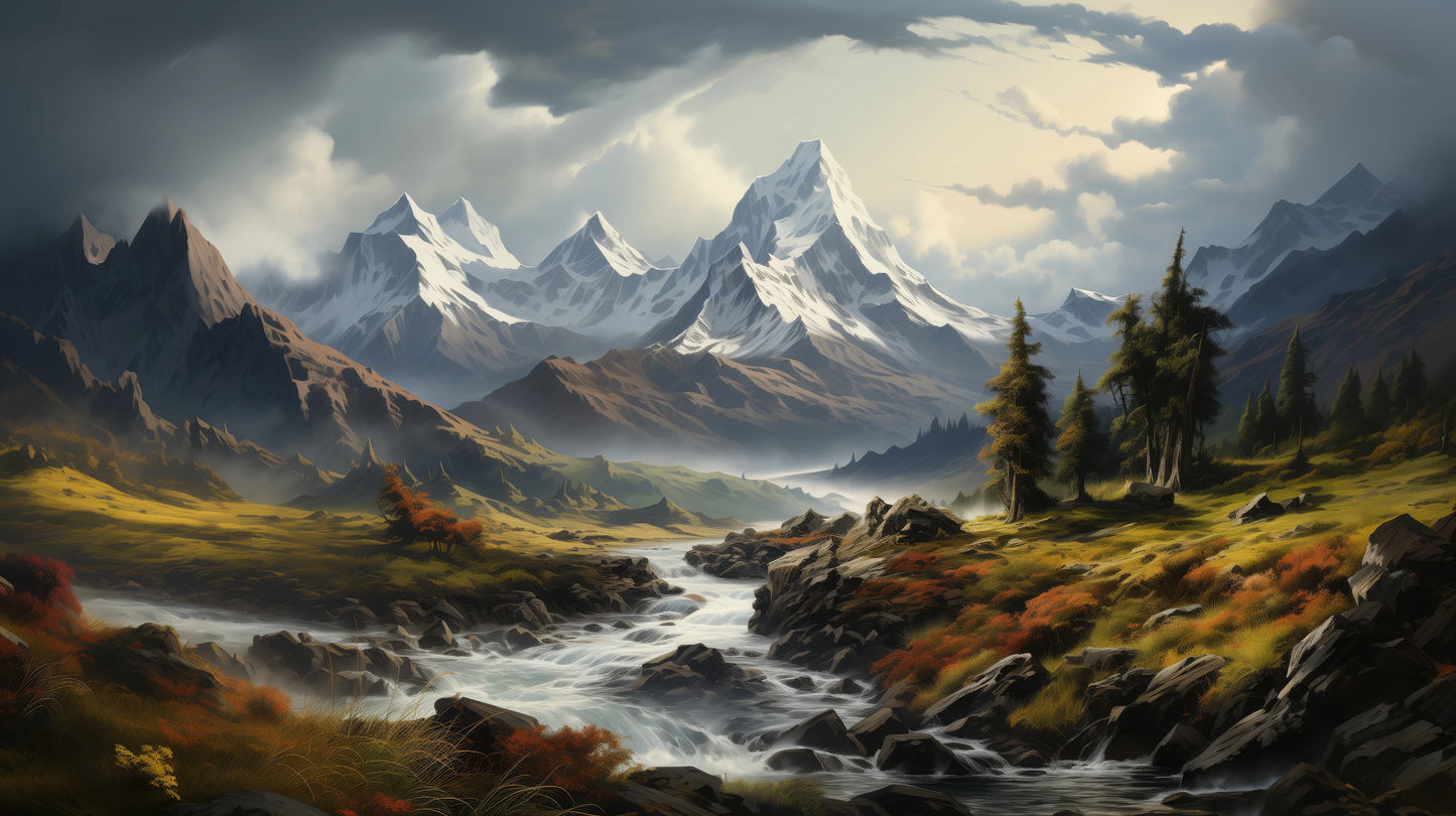 Prezentacja całego wzoru fototapety o nazwie Golden Valley