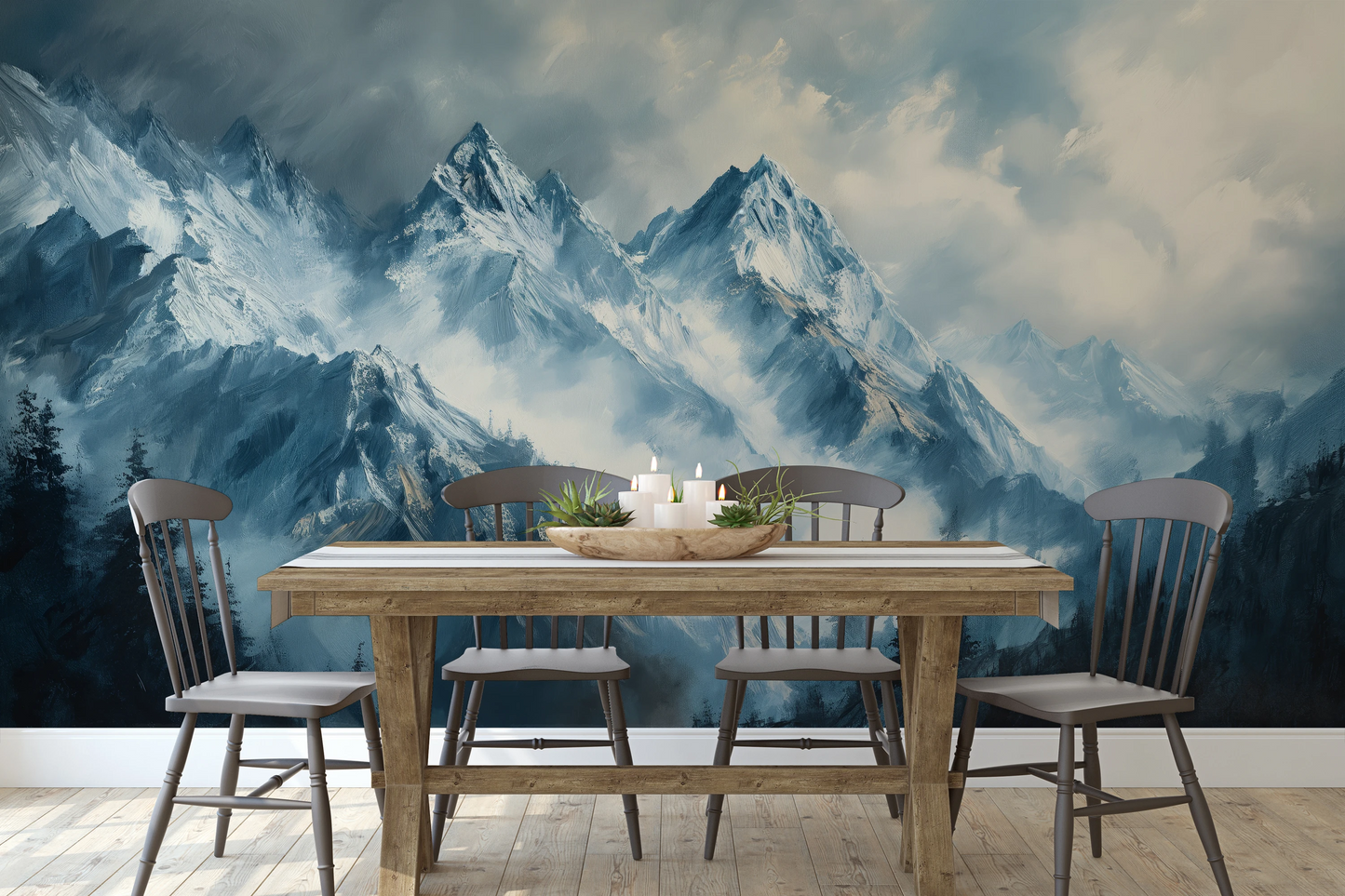 Fototapeta o nazwie Icy Peaks użyta w aranzacji wnętrza.