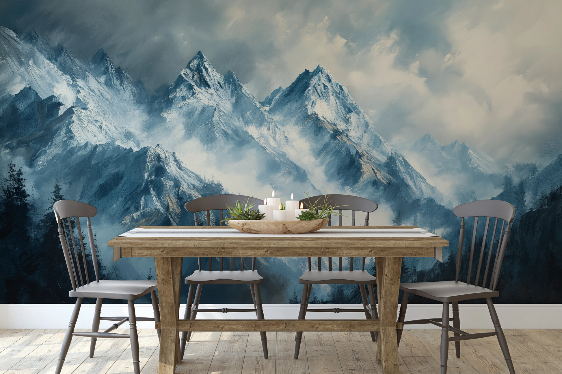 Fototapeta o nazwie Icy Peaks użyta w aranzacji wnętrza.