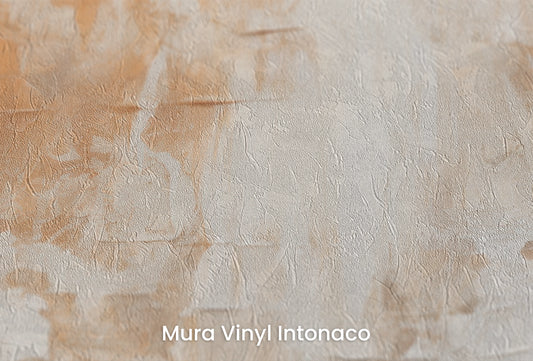 Zbliżenie na artystyczną fototapetę o nazwie Soft Harmony na podłożu Mura Vinyl Intonaco - struktura tartego tynku.