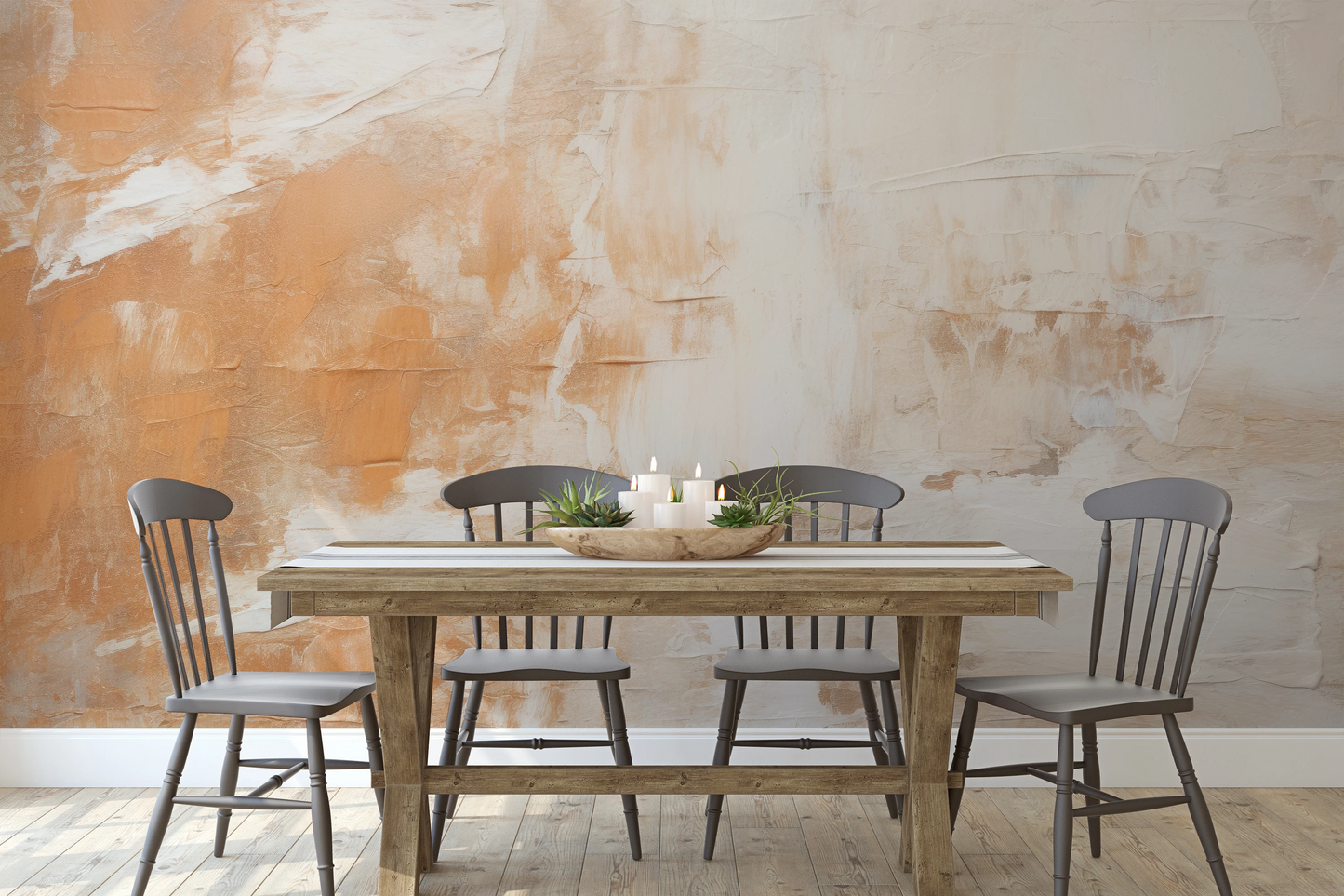 Wzór fototapety o nazwie Soft Harmony pokazanej w kontekście pomieszczenia.