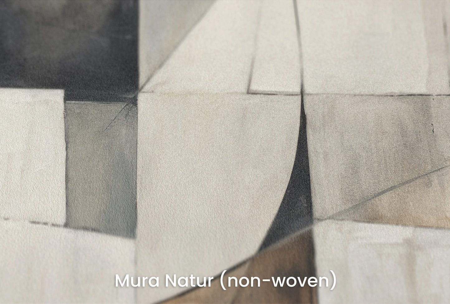 Zbliżenie na artystyczną fototapetę o nazwie Geometric Composition na podłożu Mura Natur (non-woven) - naturalne i ekologiczne podłoże.