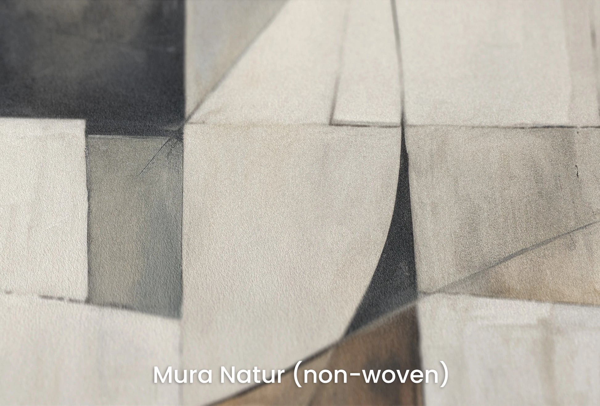 Zbliżenie na artystyczną fototapetę o nazwie Geometric Composition na podłożu Mura Natur (non-woven) - naturalne i ekologiczne podłoże.