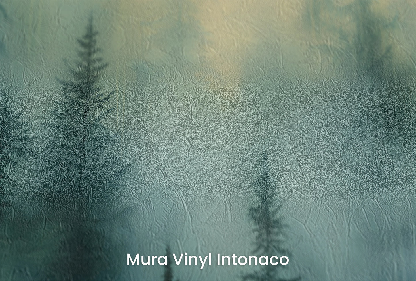 Zbliżenie na artystyczną fototapetę o nazwie Ciche Odbicie na podłożu Mura Vinyl Intonaco - struktura tartego tynku.