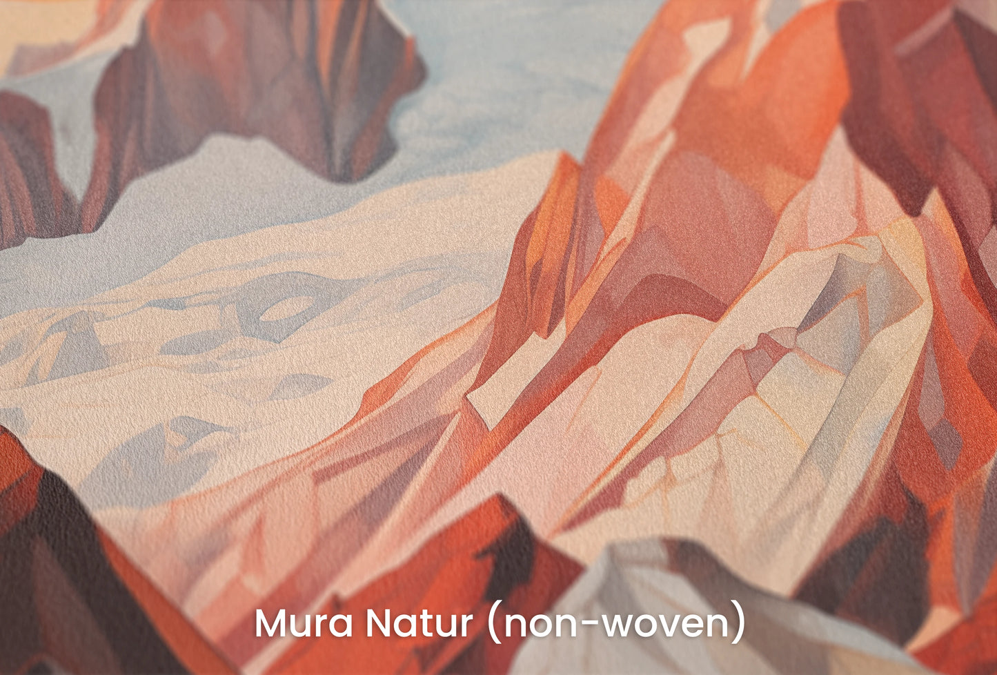 Zbliżenie na artystyczną fototapetę o nazwie Crimson Ridge na podłożu Mura Natur (non-woven) - naturalne i ekologiczne podłoże.