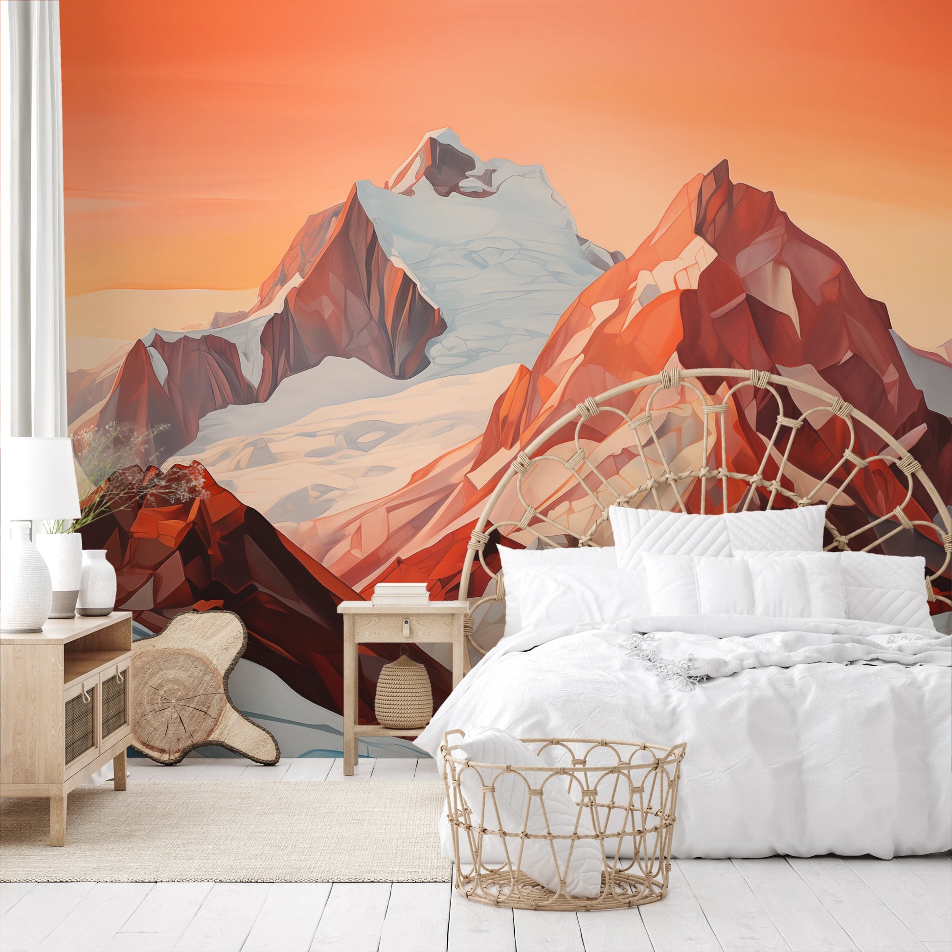 Fototapeta malowana o nazwie Crimson Ridge pokazana w aranżacji wnętrza.