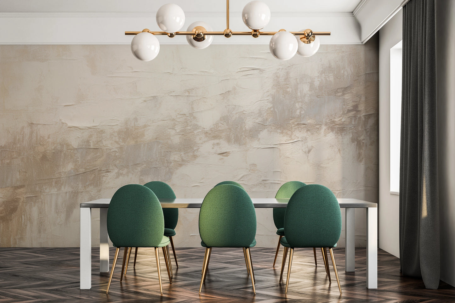 Wzór fototapety o nazwie Tonal Tranquility pokazanej w kontekście pomieszczenia.