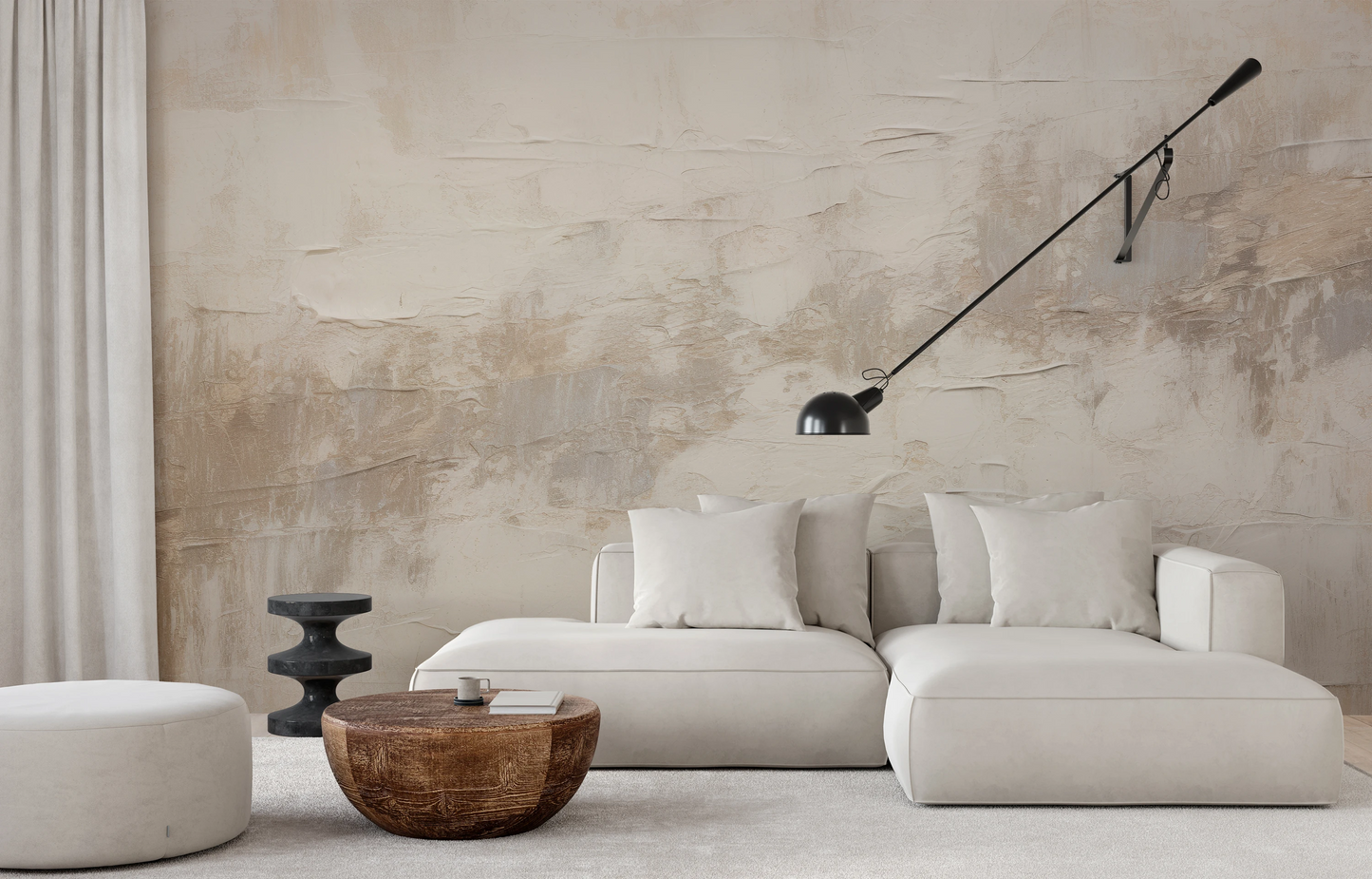 Fototapeta artystyczna o nazwie Tonal Tranquility pokazana w aranżacji wnętrza.