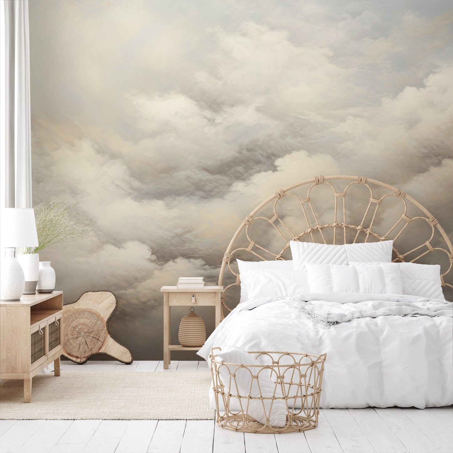 Fototapeta o nazwie WHISPERING CLOUDS CANVAS użyta w aranzacji wnętrza.