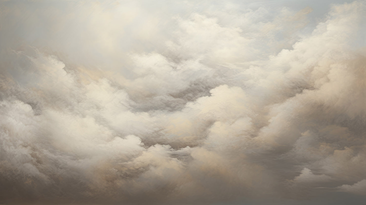 Prezentacja całego wzoru fototapety o nazwie WHISPERING CLOUDS CANVAS