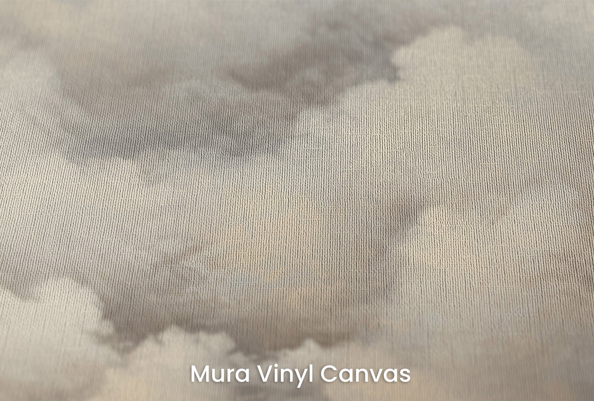Zbliżenie na artystyczną fototapetę o nazwie WHISPERING CLOUDS CANVAS na podłożu Mura Vinyl Canvas - faktura naturalnego płótna.