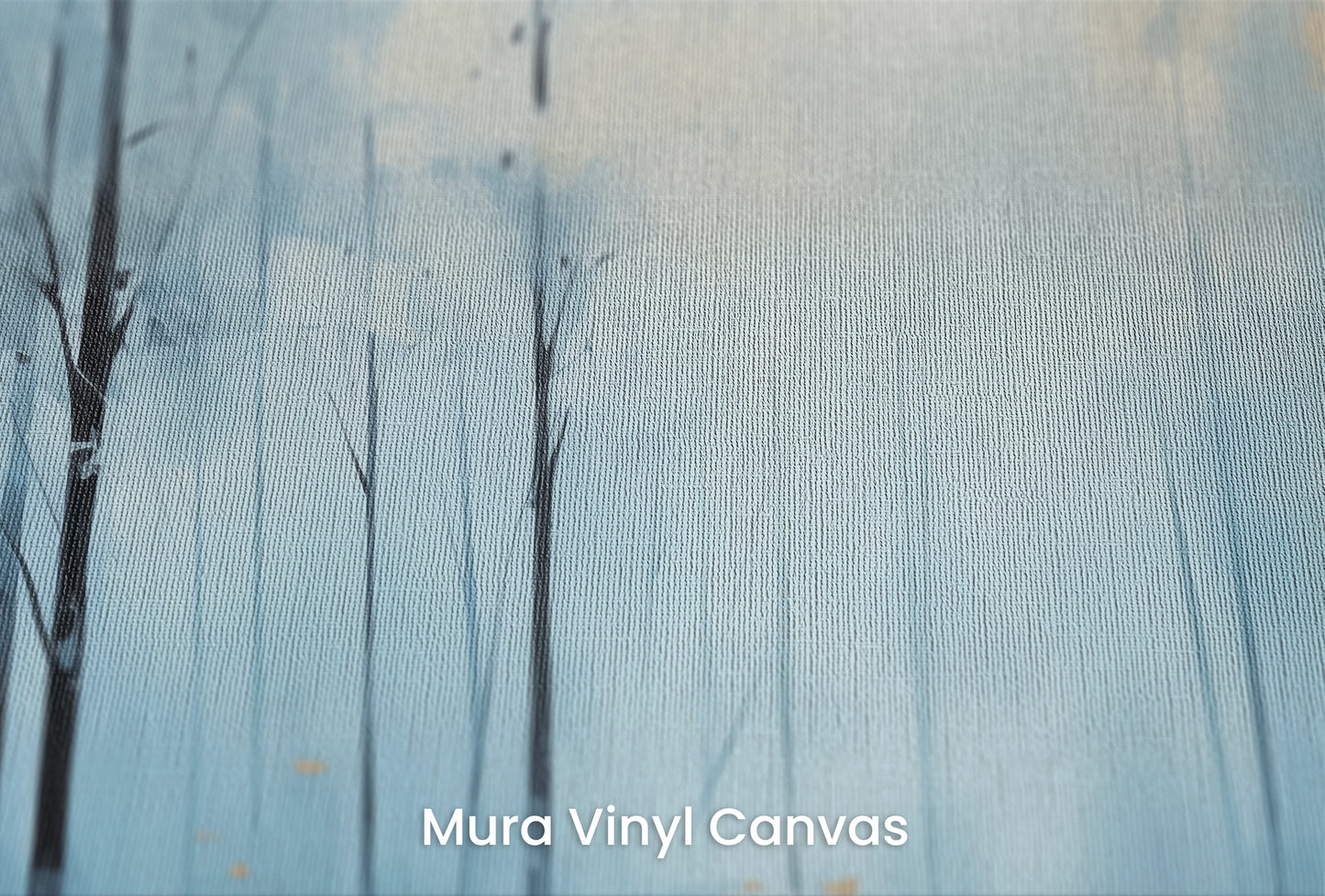Zbliżenie na artystyczną fototapetę o nazwie Odbicia Jesieni na podłożu Mura Vinyl Canvas - faktura naturalnego płótna.