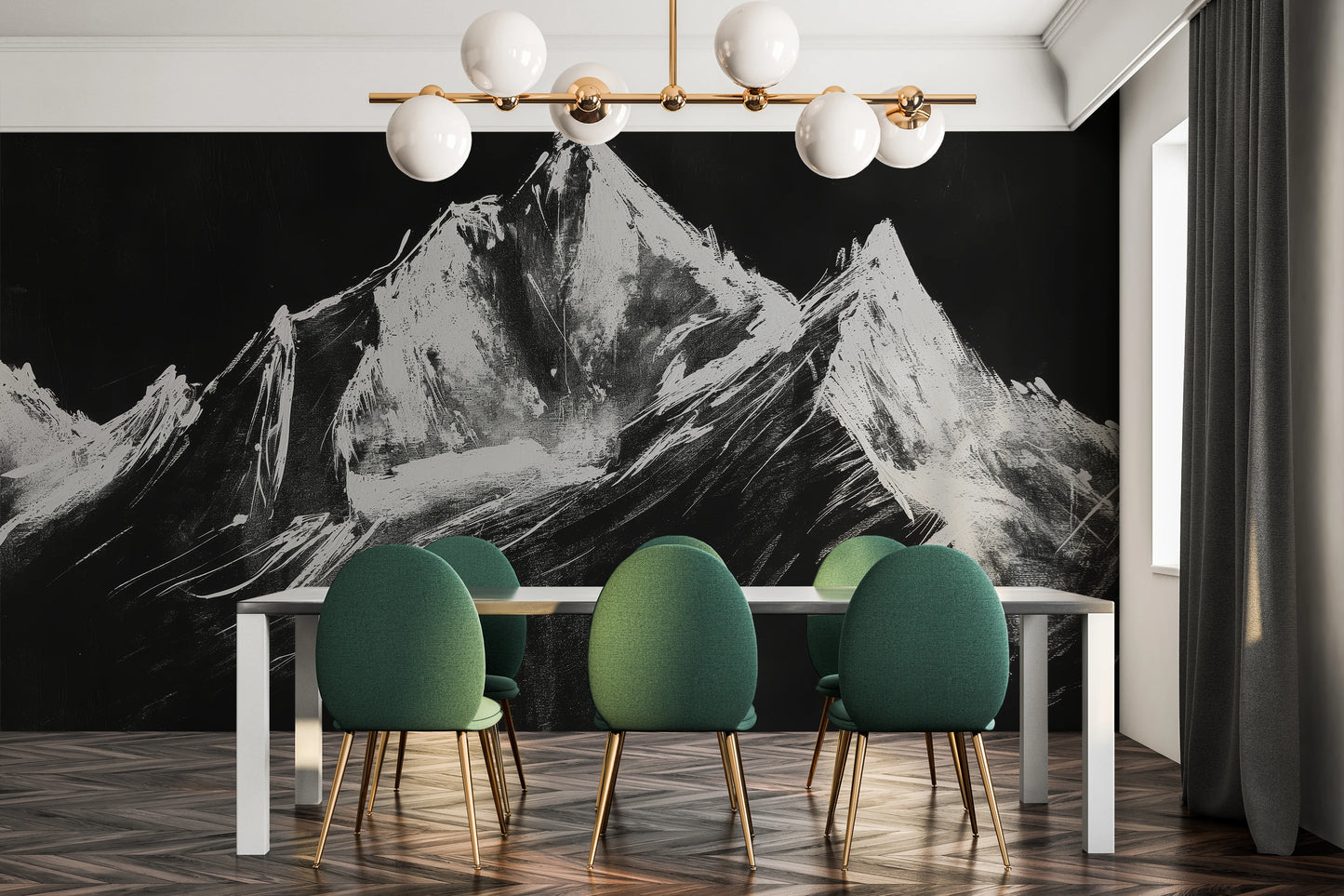 Fototapeta o nazwie Charcoal Peaks użyta w aranzacji wnętrza.