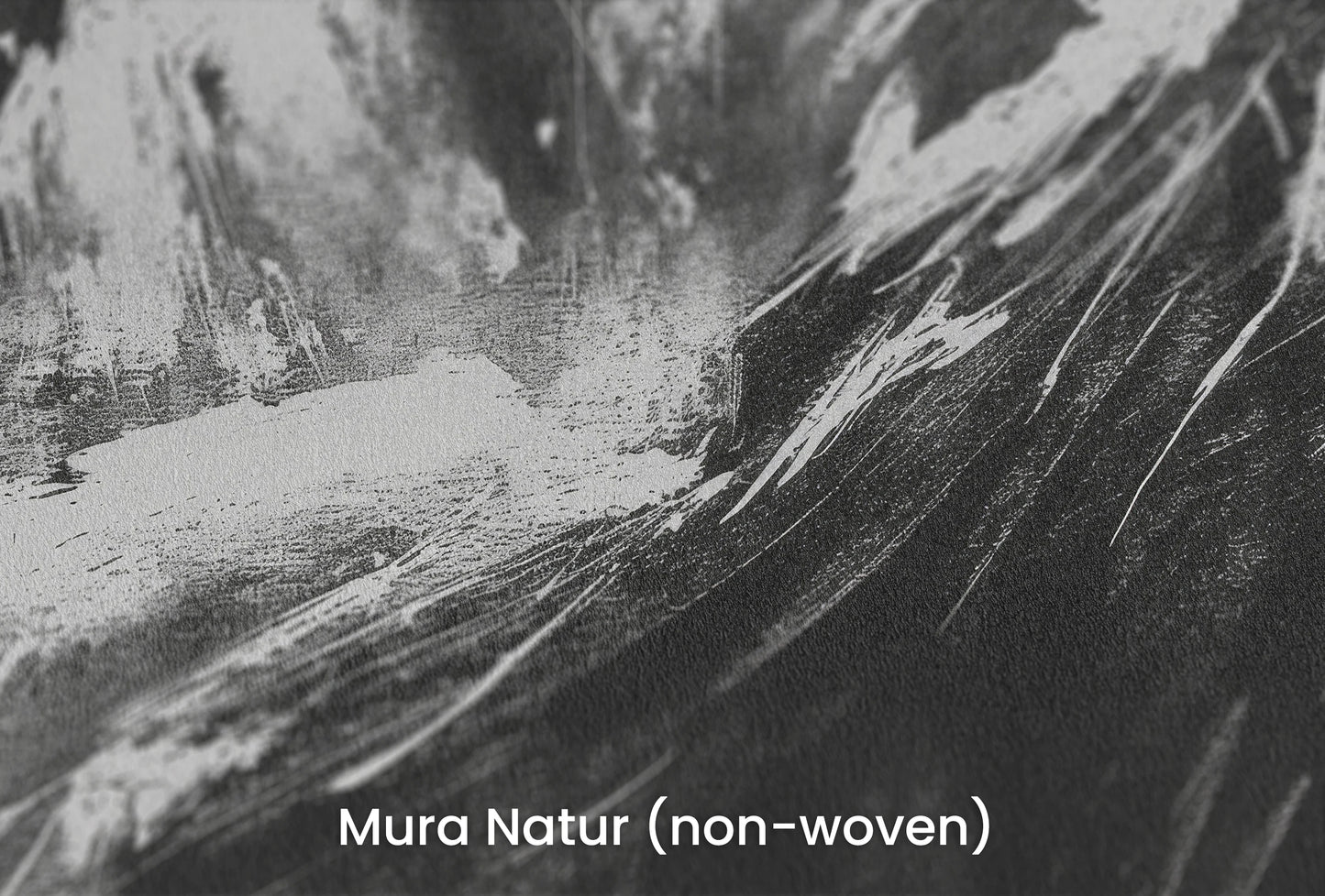 Zbliżenie na artystyczną fototapetę o nazwie Charcoal Peaks na podłożu Mura Natur (non-woven) - naturalne i ekologiczne podłoże.