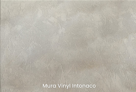 Zbliżenie na artystyczną fototapetę o nazwie CLOUDS OF SERENITY CANVAS na podłożu Mura Vinyl Intonaco - struktura tartego tynku.