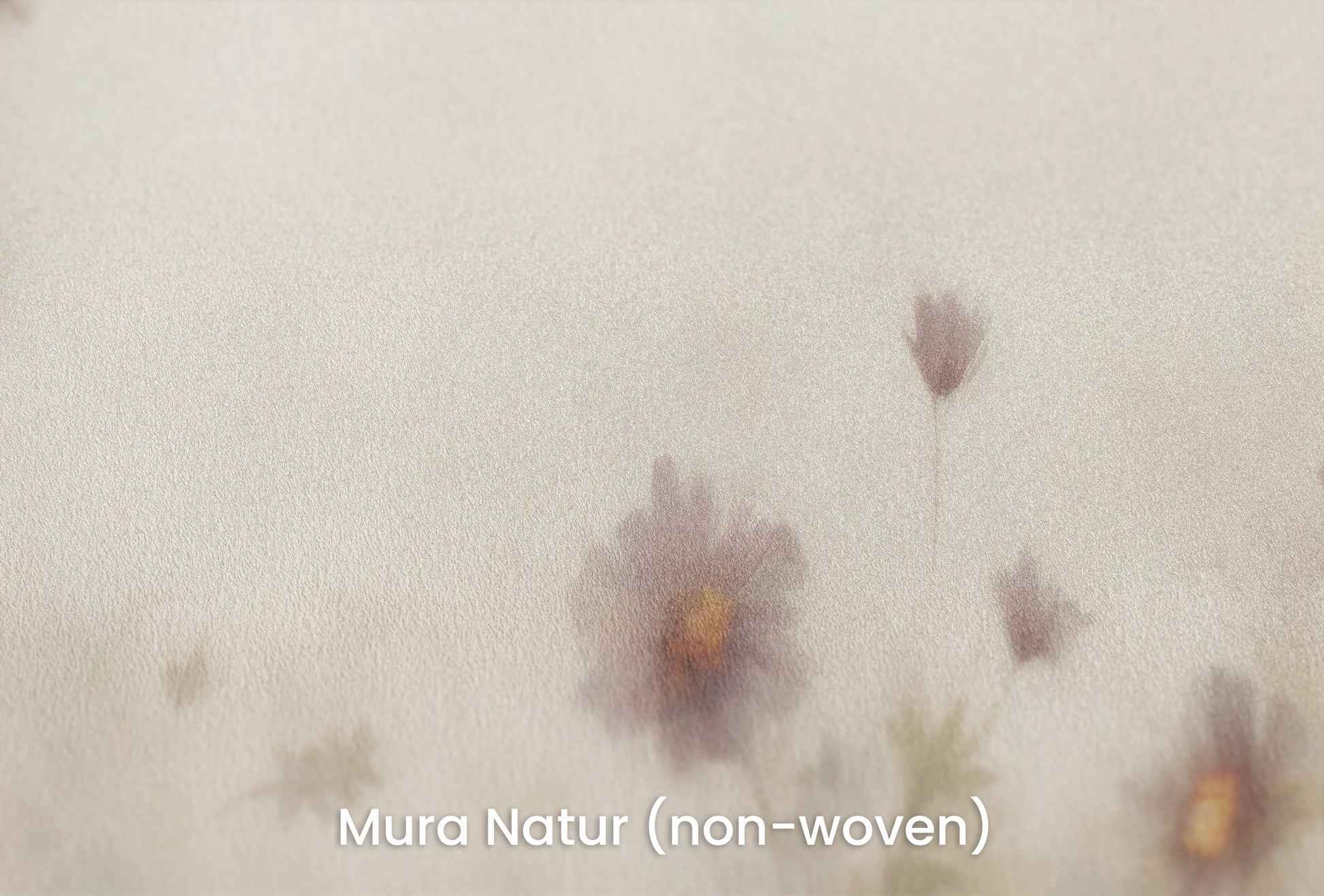 Zbliżenie na artystyczną fototapetę o nazwie Serene Blossoms na podłożu Mura Natur (non-woven) - naturalne i ekologiczne podłoże.