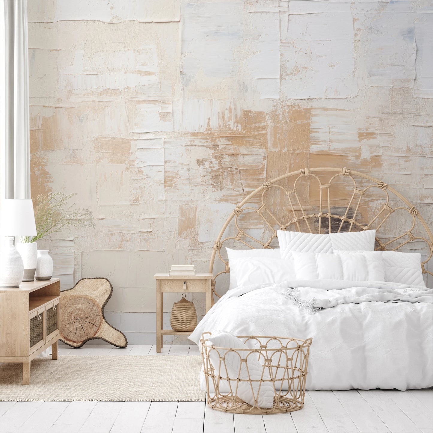 Fototapeta malowana o nazwie Textured Canvas pokazana w aranżacji wnętrza.