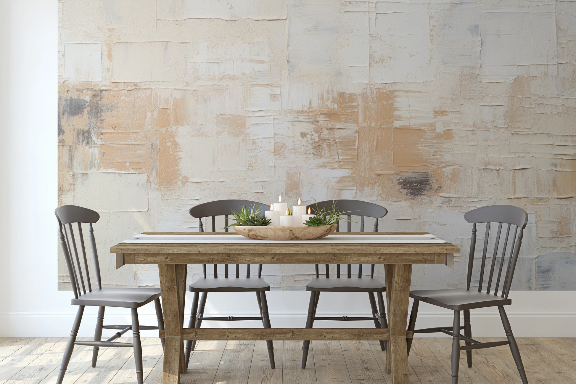 Wzór fototapety malowanej o nazwie Textured Canvas pokazanej w aranżacji wnętrza.