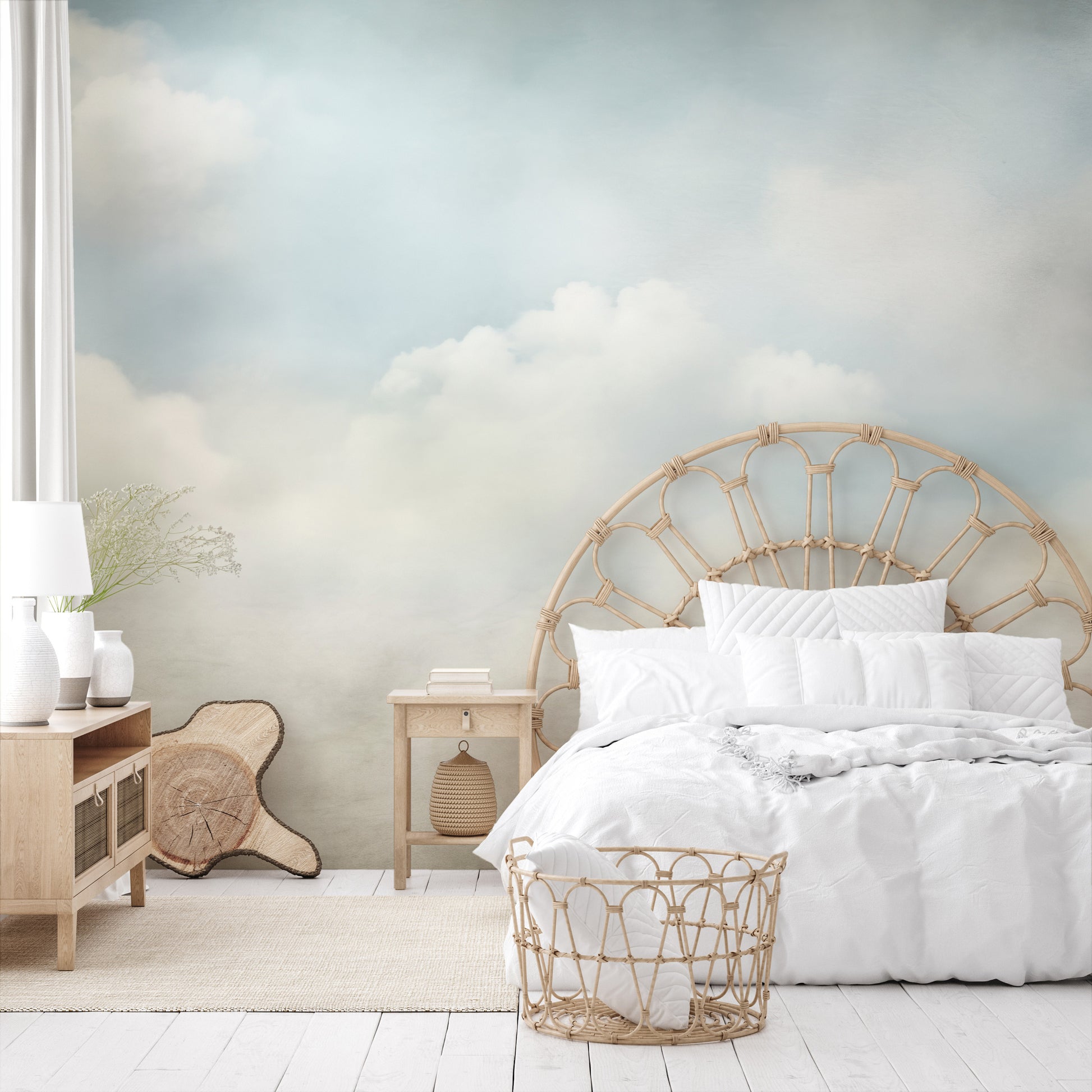Fototapeta o nazwie HEAVENLY BLUE SERENITY CANVAS użyta w aranzacji wnętrza.
