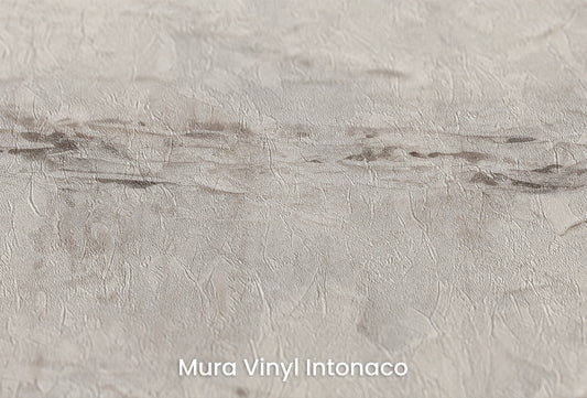 Zbliżenie na artystyczną fototapetę o nazwie Gentle Horizon na podłożu Mura Vinyl Intonaco - struktura tartego tynku.